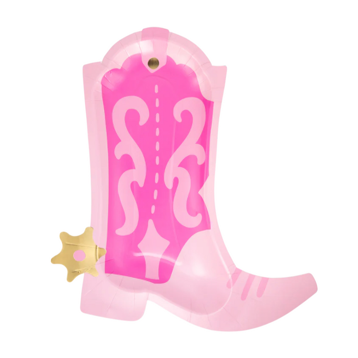 Cowgirl Pink Boot Shaped Plate