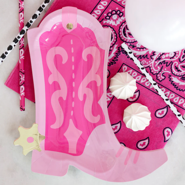 Cowgirl Pink Boot Shaped Plate