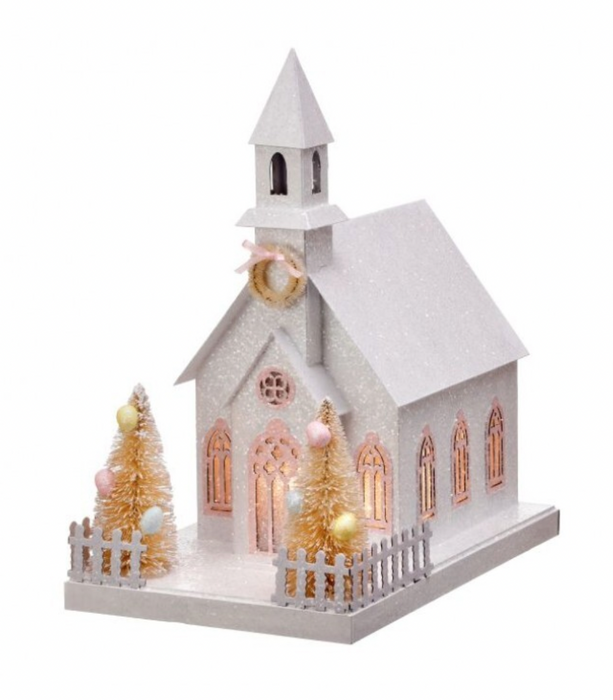 Easter Church w/2 trees