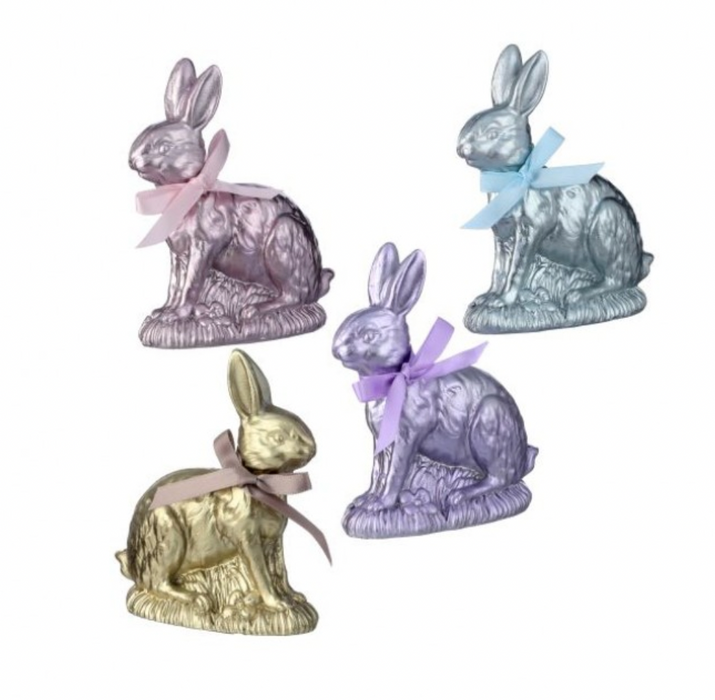 Small Resin Foil Chocolate Bunny Decoration