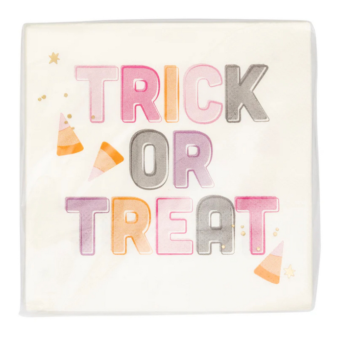 Foil Trick or Treat Cocktail Napkin