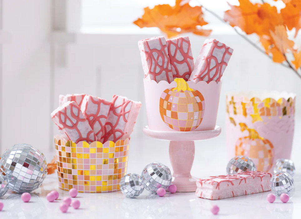 Jumbo Foil Pumpkin Disco Baking Cups