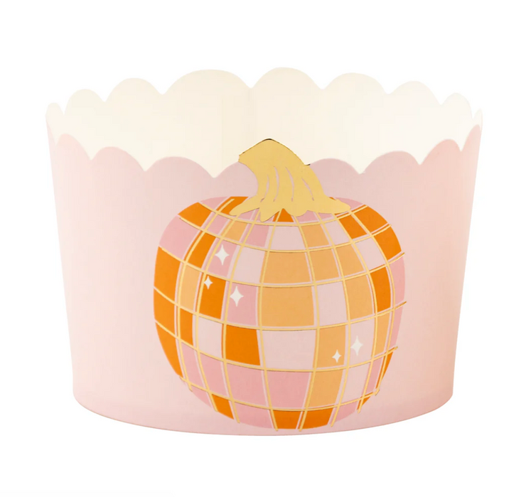 Jumbo Foil Pumpkin Disco Baking Cups