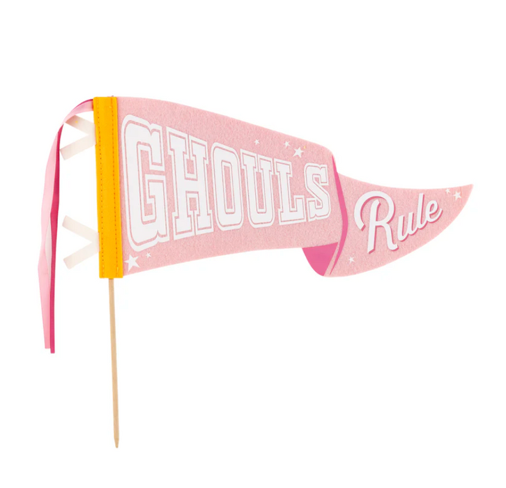 Ghouls Rule Felt Pennant Banner