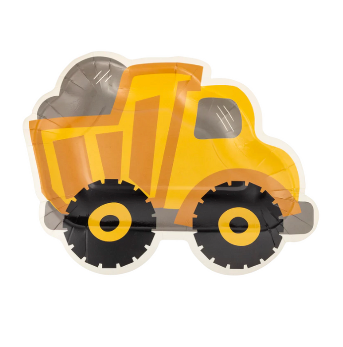 Construction Dump Truck Paper Plate