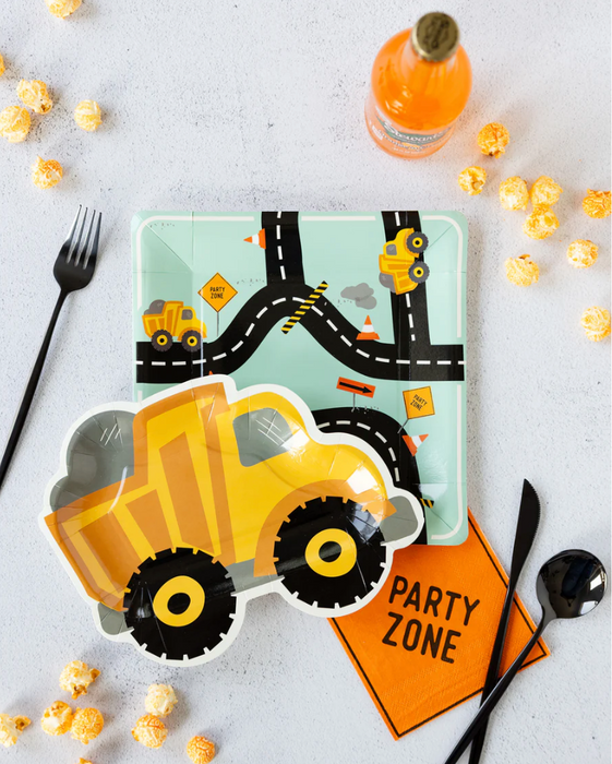 Construction Dump Truck Paper Plate