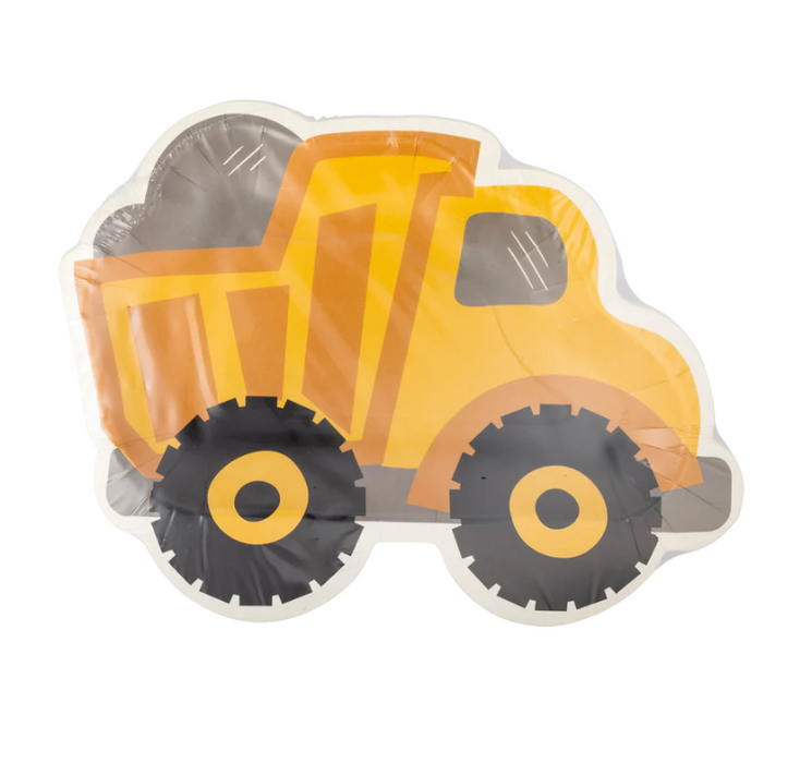 Construction Dump Truck Paper Plate