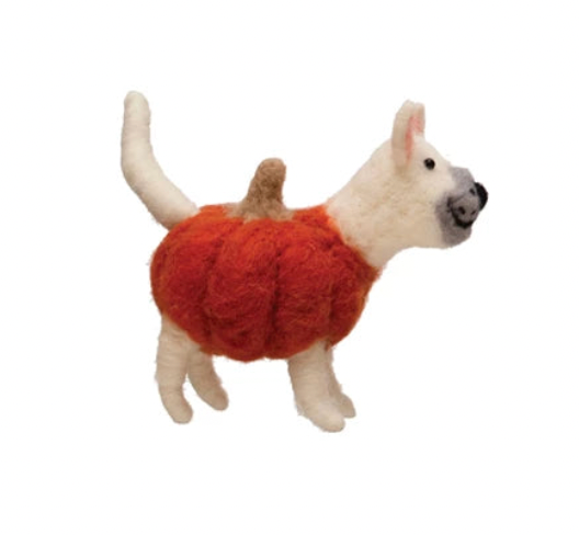 Wool Felt Dog in Costume