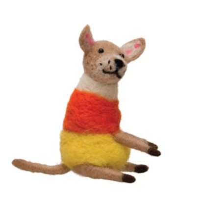 Wool Felt Dog in Costume