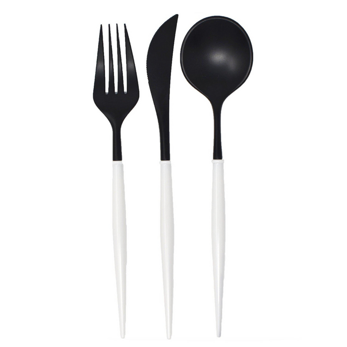 Black/White Bella Cutlery Set