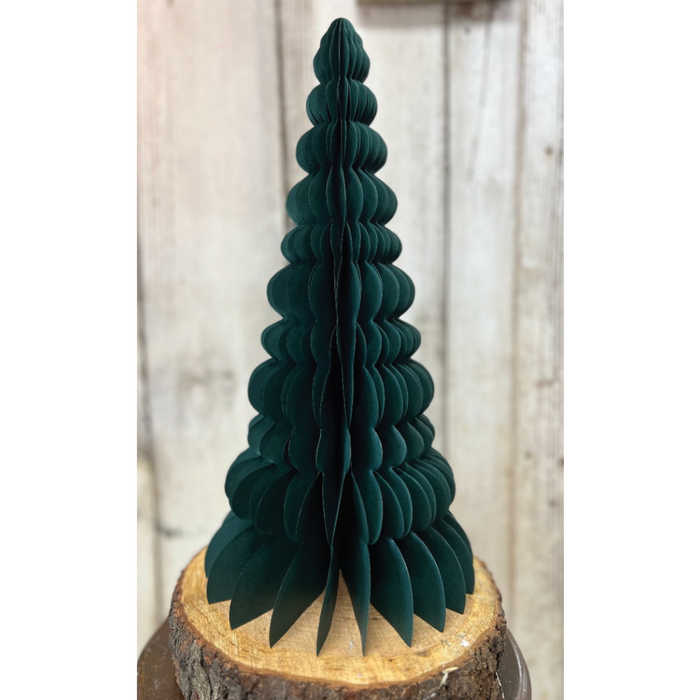 16" Green Cone Shaped Paper Tree