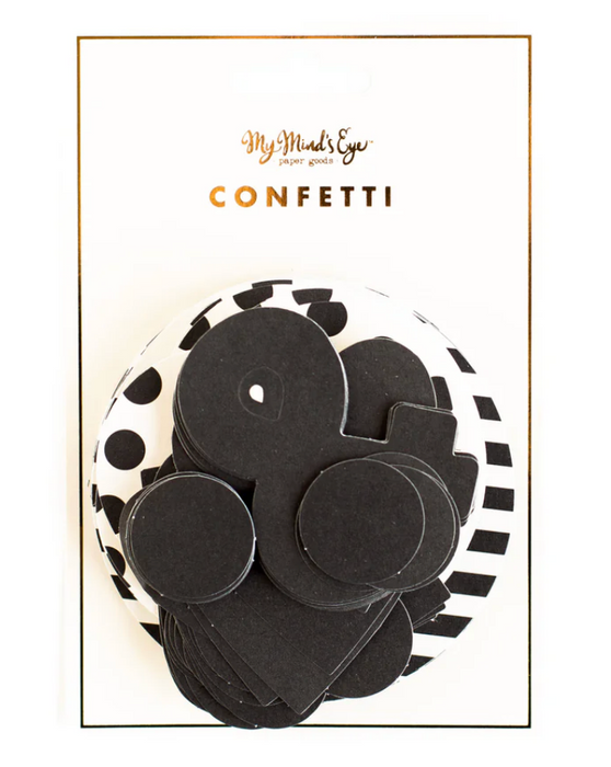 Black & Cream Valentine Confetti