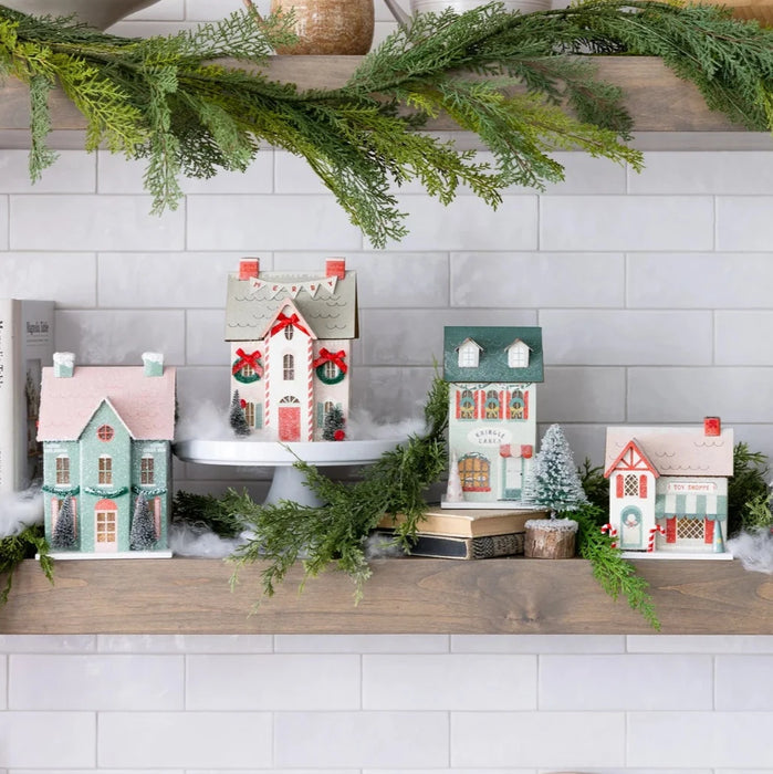 Village Christmas Paper House Decoration