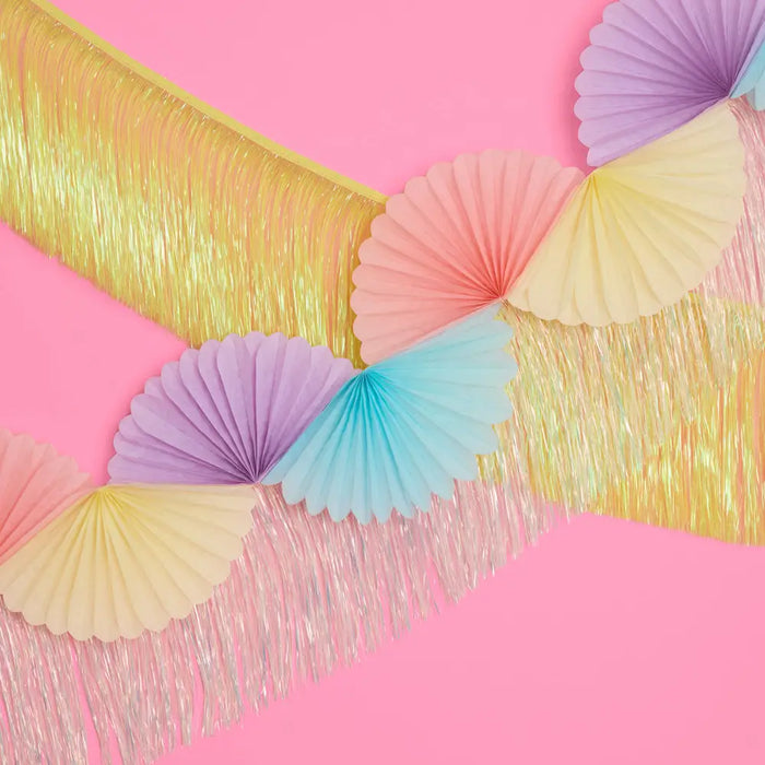 Pastel Colors Paper Fan Garland