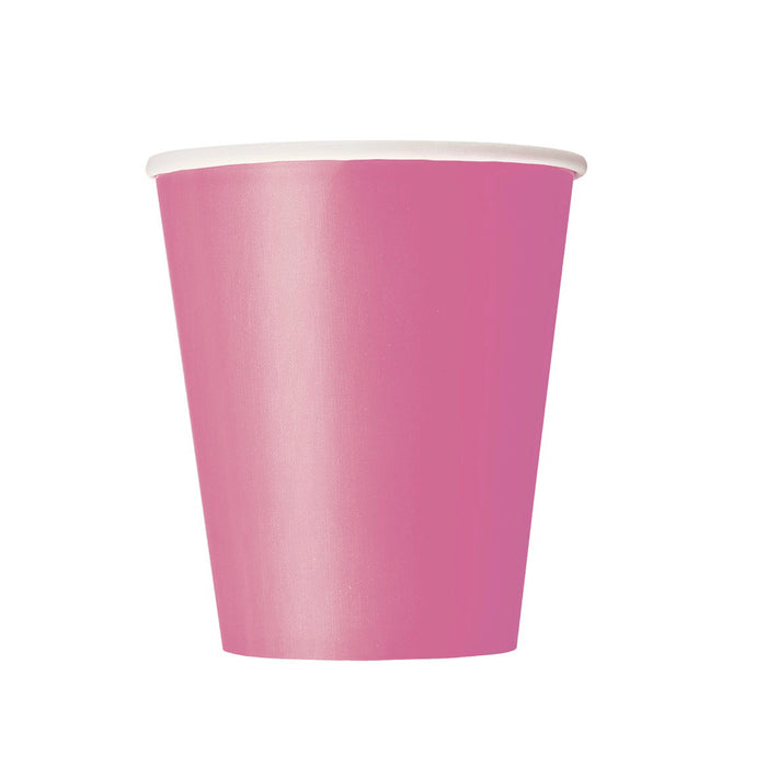 Hot Pink Solid Paper Cups