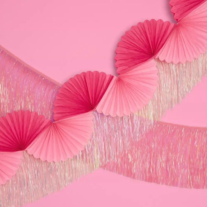 Pink Colors Paper Fan Garland