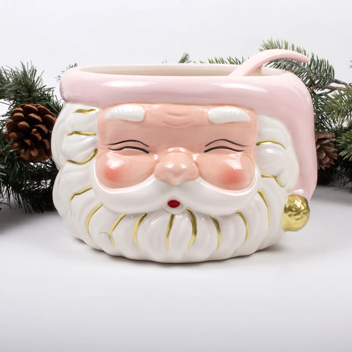 Pink Santa Punch Bowl