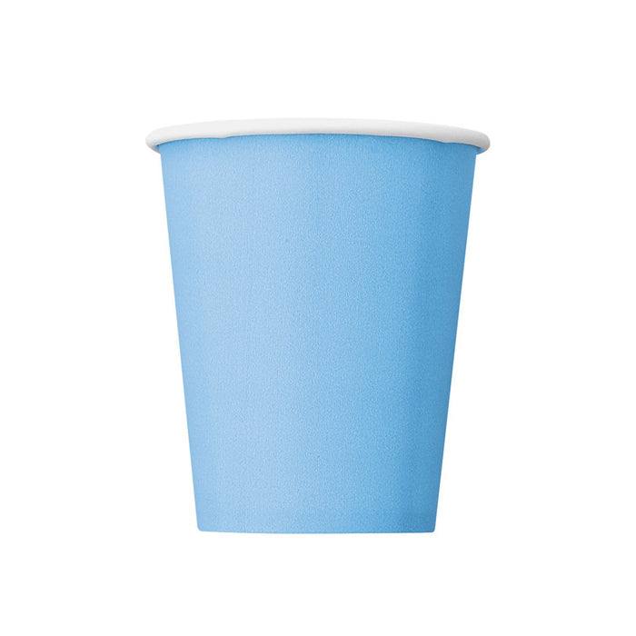 Powder Blue Solid Paper Cups