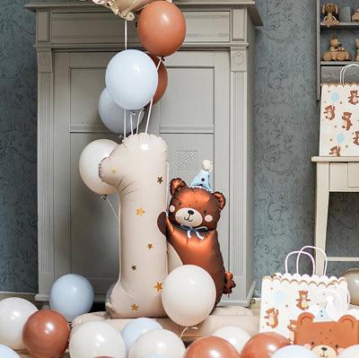 Teddy Bear 1st Birthday Foil Balloon