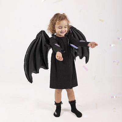 Black Bat Wings Foil Balloon