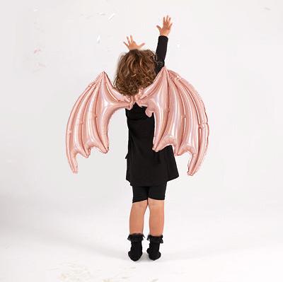 Pink Bat Wings Foil Balloon