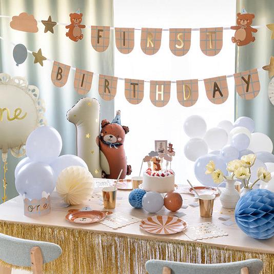 Teddy Bear 1st Birthday Foil Balloon