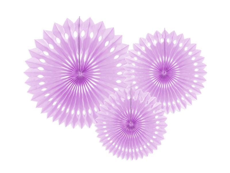 Lavender Tissue Paper Fans