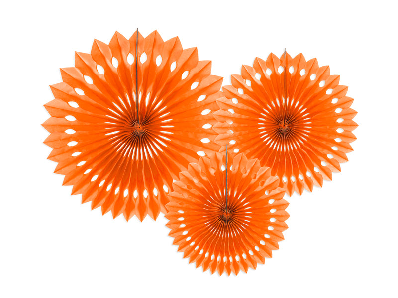 Orange Tissue Paper Fans