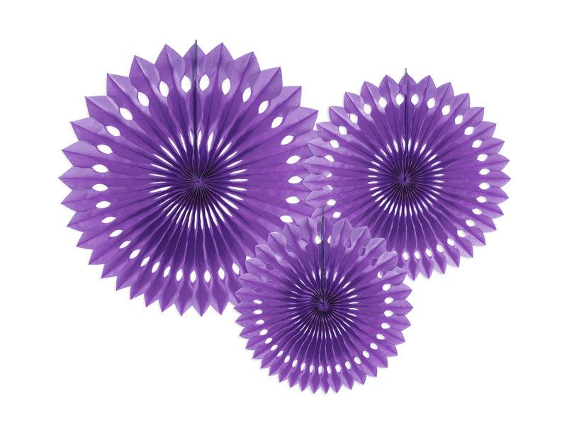 Purple Tissue Paper Fans