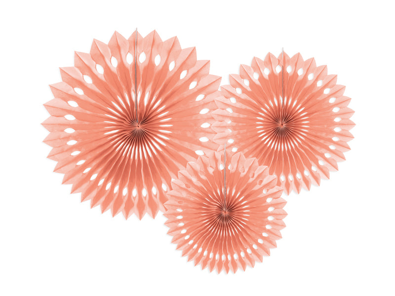 Light Peach Tissue Paper Fans