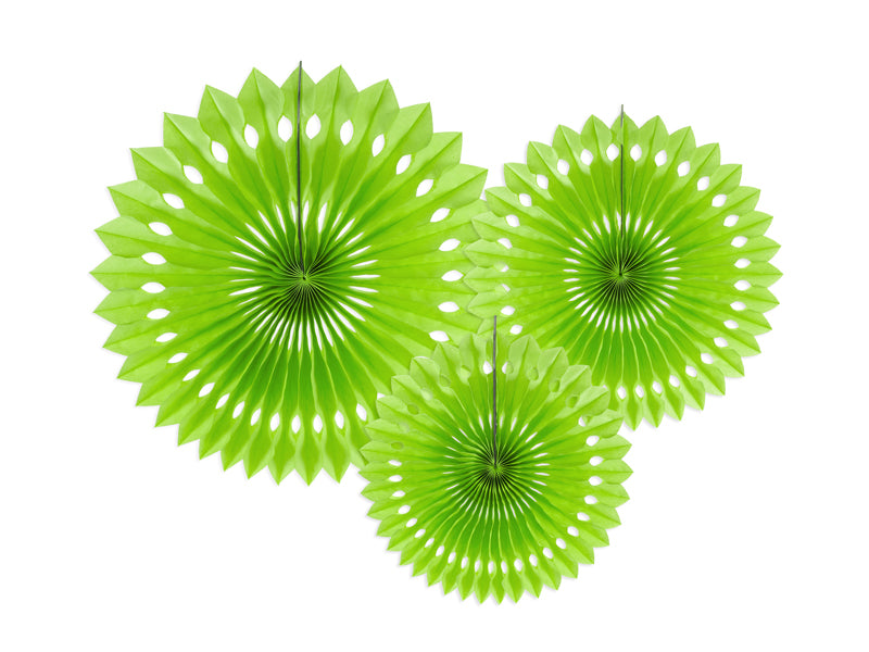 Apple Green Tissue Paper Fans