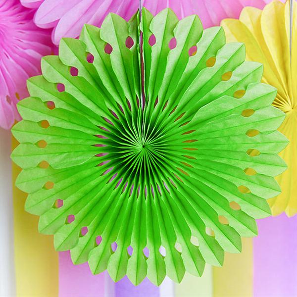 Apple Green Tissue Paper Fans