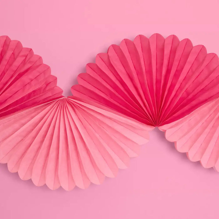 Pink Colors Paper Fan Garland