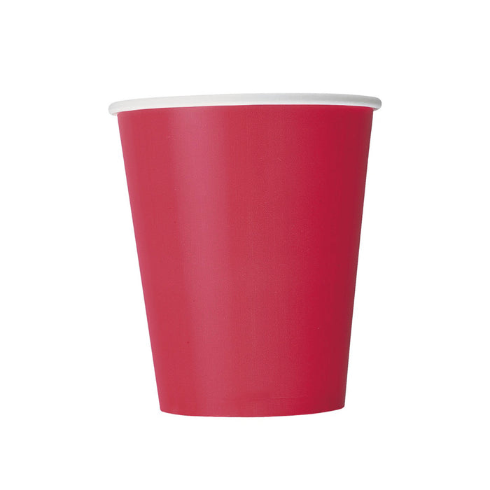 Ruby Red Solid Paper Cups