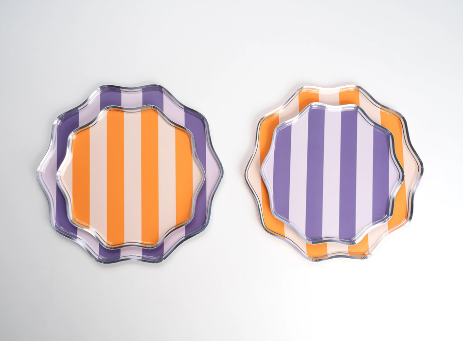 Spooky Stripes Dinner Paper Plates