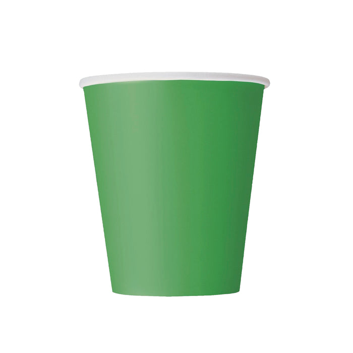 Emerald Green Solid Paper Cups