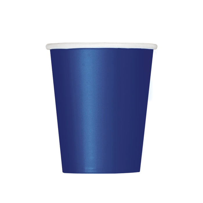 True Navy Blue Solid Paper Cups