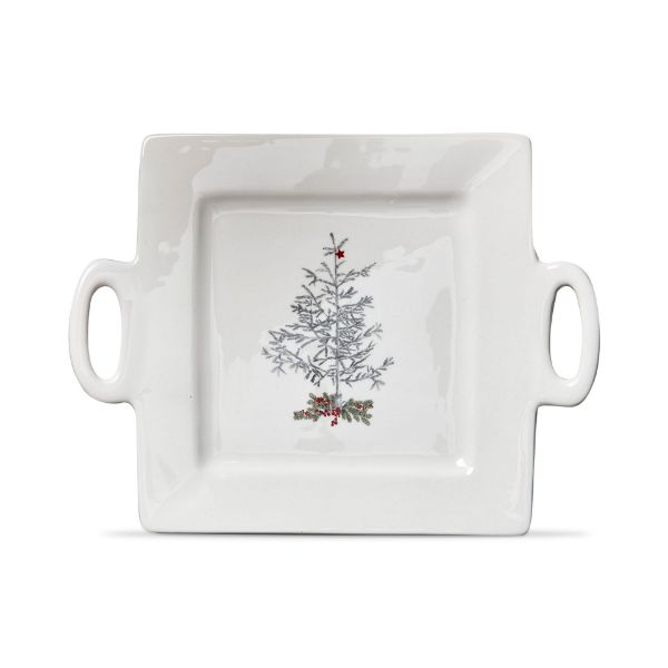 Christmas Tree Square Platter