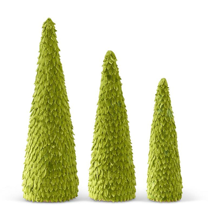 Light Green Petal Leaf Cone Trees Set