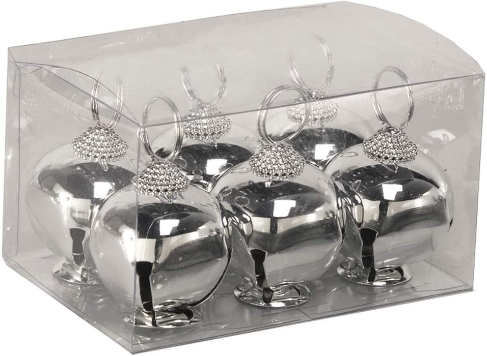 Silver Jingle Bell Place Card Holders