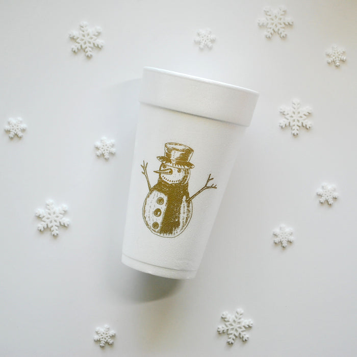 Frosty Snowman Christmas 20oz. Foam Cups