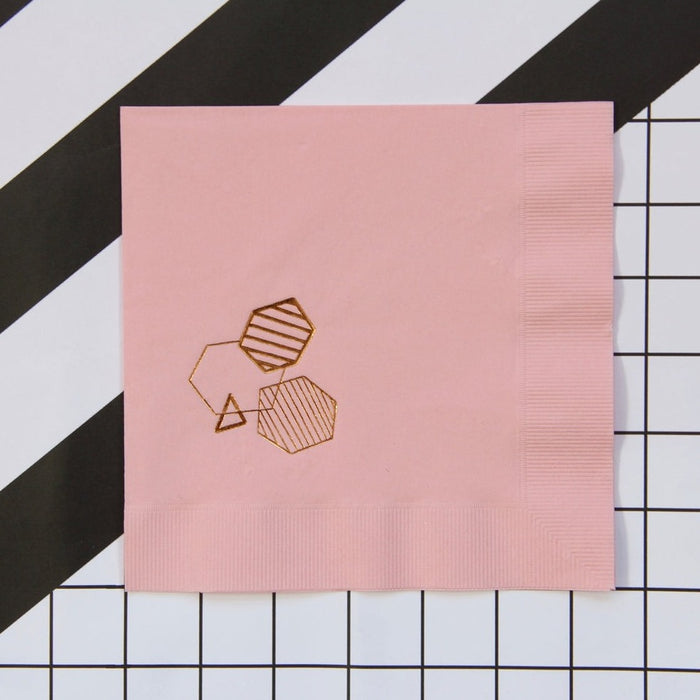 Geometric Foil Dinner Napkin