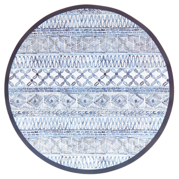 Indigo Wavy Dinner Paper Plates