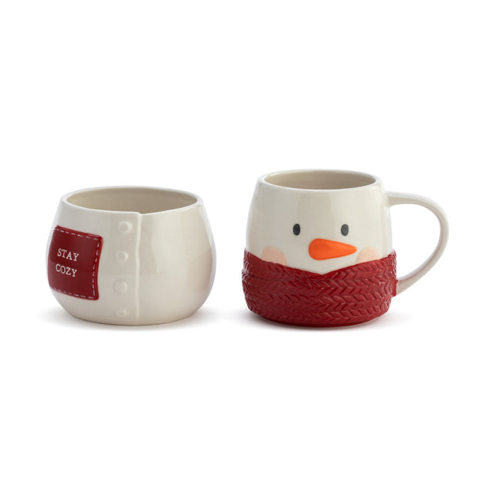 Cozy Snowman Mug and Bowl Set