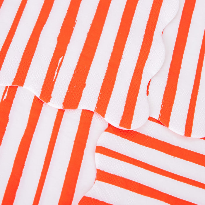 Red Stripe Dinner Napkins