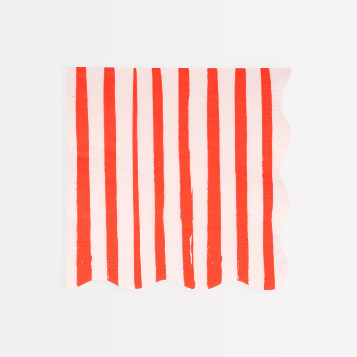 Red Stripe Dinner Napkins