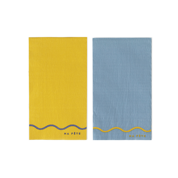 Mustard & Blue Signature Guest Towels