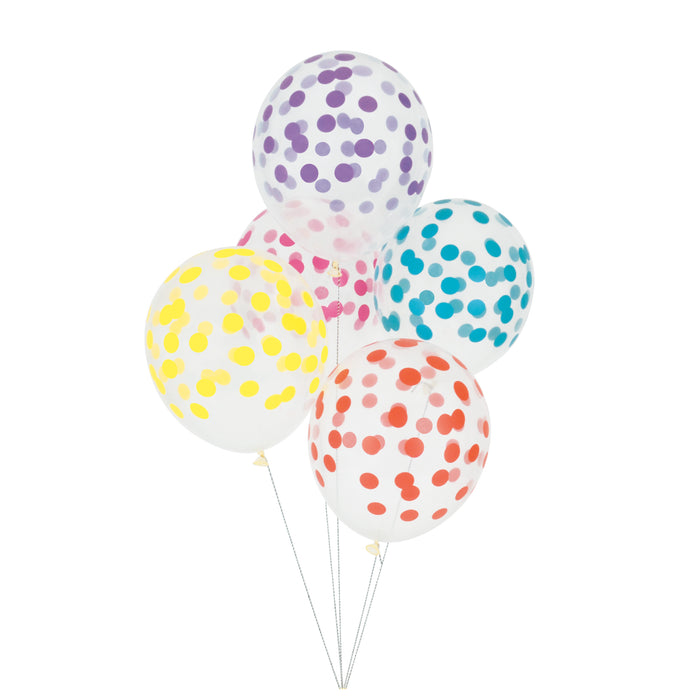 Multicolor Confetti Printed Balloon Bundle